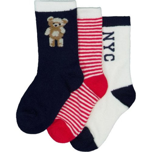 Multi Colour Baby Crew Socks 3Pk | Best&Less™ Online