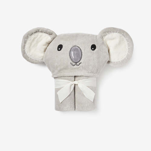 Koala Hooded Baby Bath Wrap GRAY / O/S