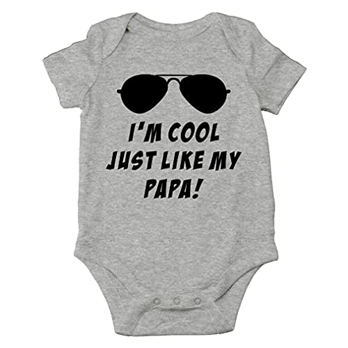 AW Fashions I'm Cool Just Like My Papa Baby Bodysuit Funny Cute Adorable Infant Romper Outfit Boys Girls