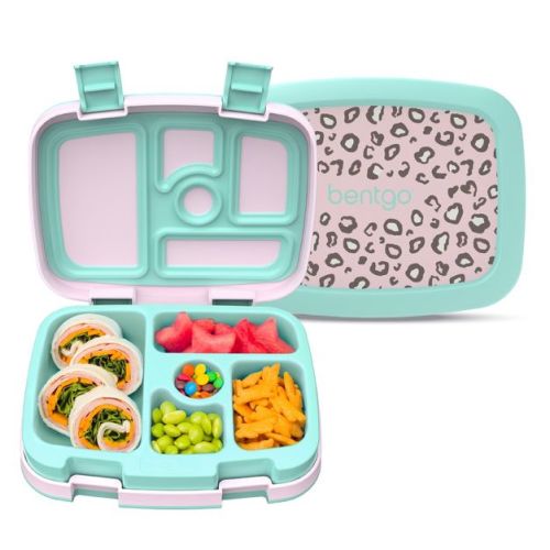 Bentgo Kids' Prints Leak-Proof, 5-Compartment Bento-Style Lunch Box - Leopard