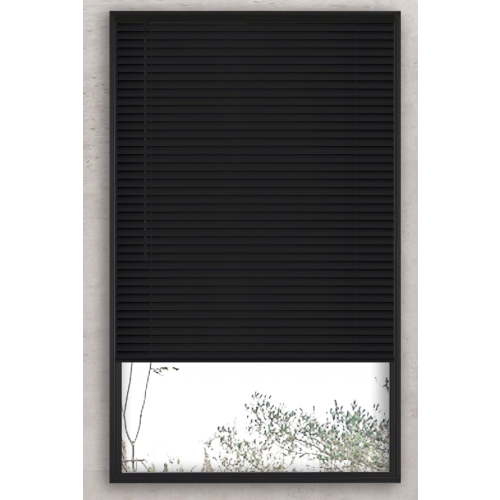 Cordless Light Filtering Window Blinds, Horizontal Vinyl Mini Blinds/Shades, 1" Slats, Easy Install