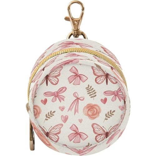 Bows and Butterflies Pacifier Holder Case Portable Newborn Baby Pacifiers Pouch with Clip for Boys & Girls