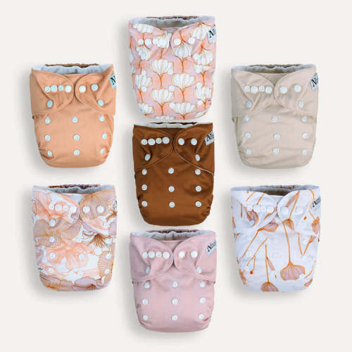 Reusable Pocket Diapers Set | Magnolia