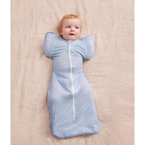 Swaddle Up™ 2-in-1 Transition Bag 1.0 TOG Viscose from Bamboo Mist Blue Boats
