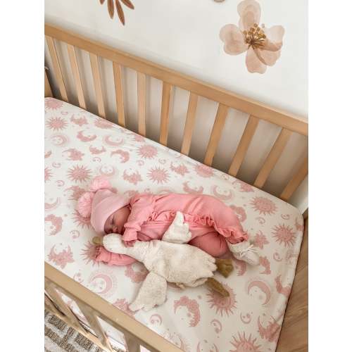 Cot Sheet | Celestial Pink – Little and Fern