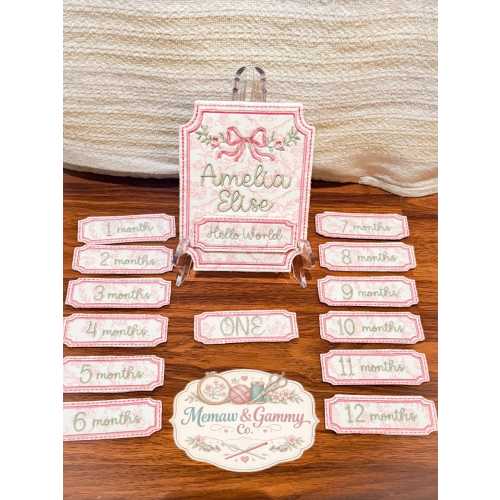 Baby Monthly Milestone Keepsake Set