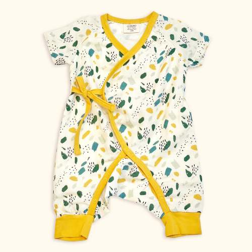 Florence Bloom Short Sleeve Kimono Romper (Organic Cotton)