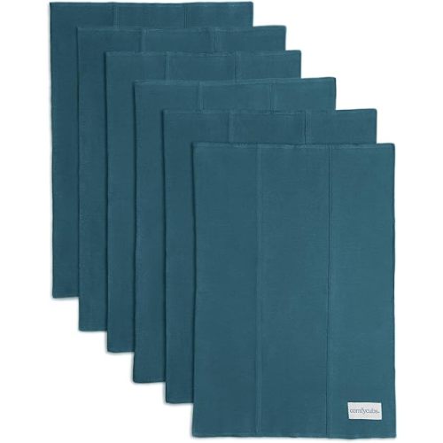 Comfy Cubs Baby Burp Cloths Set (Pack of 6) - Large, 6-Layer, Ultra Absorbent 100% Cotton for Infant Spit-Up, Drool, and Messes - Soft, Gentle, Thoughtful New Born Baby Gifts, Neptune