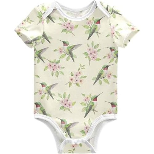 Baby Boys Girls One Piece Rompers Cotton Short Sleeve Bodysuit Newborn Infant Clothes Outfits for 0-24 Month