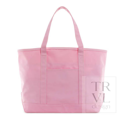 Signal Flag Tote - Tote Bag - Coated Canvas Maxi Tote - Peony Pink