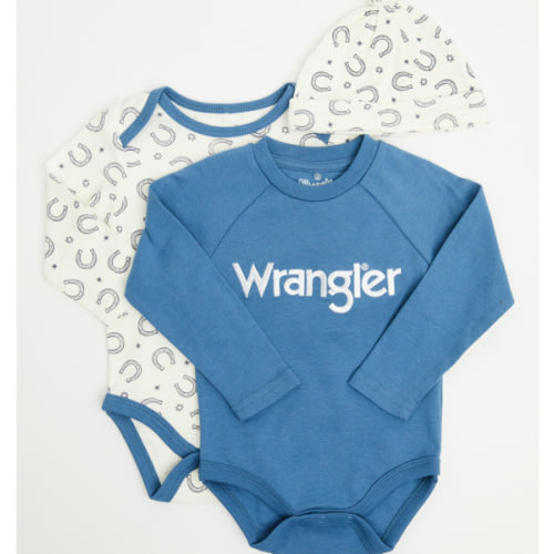 Wrangler Infant Boys' Horseshoe Onesie Set - 3 Piece | Boot Barn