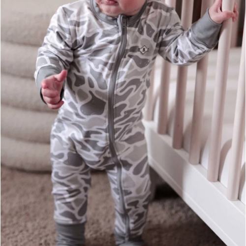 Baby Zip Up - White Camo – BURLEBO