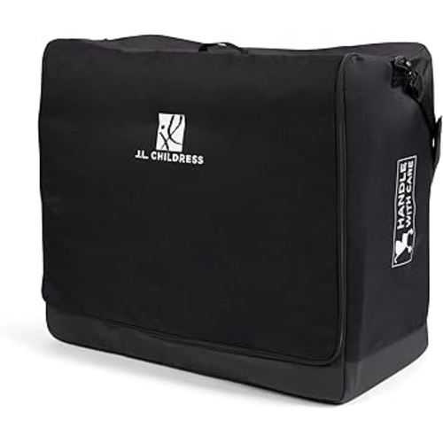 J.L. Childress Universal Stroller Travel Bag for Airplane - Fits Most Baby Strollers, Flying Essentials, Airport Accessories for Gate or Luggage Check, ID Card, AirTag Compatible - Medium, Padded