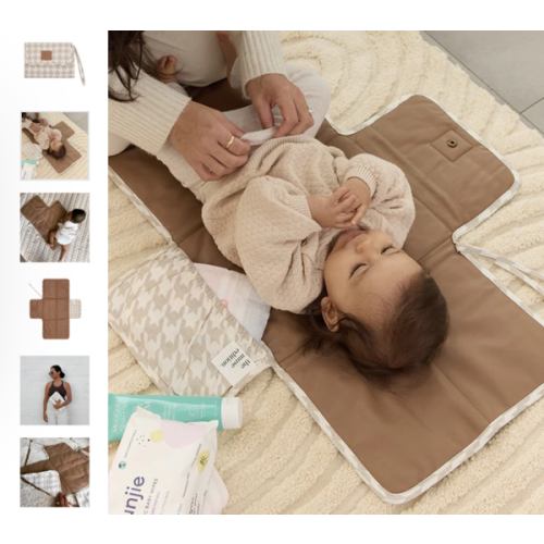 Houndstooth Linen Change Mat