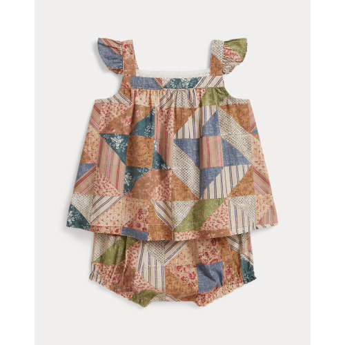 Patchwork-Print Cotton Top & Bloomer for Baby Girls | Ralph Lauren