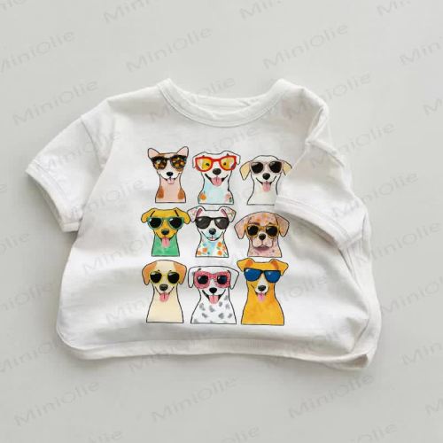 Baby Funny Dogs White T-shirt