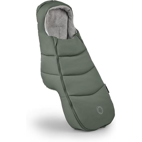 Bugaboo All-Season Footmuff – Weatherproof, Breathable & Water-Repellent Toddler Footmuff with Removable Insert, Reflective Details, Two-Way Zipper, Fits All Bugaboo Strollers - Forest Green