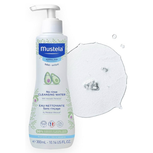Mustela No-Rinse Micellar Cleansing Water for Babies - Made with Natural Avocado Perseose & Aloe Vera - Safely Cleans Baby's Face, Hands & Diaper Area - 1 or 2-Pack - Various Sizes