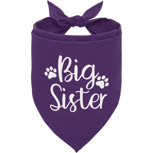 Big Sister Dog Pregnancy Announcement Shirt, Dog Bandana Gift, Gender Reveal Triangle Bibs Accessories