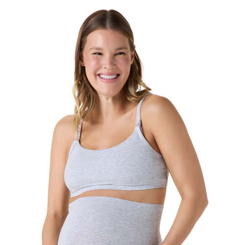 Ingrid & Isabel For Every Belly Women's Maternity & Nursing Breastfeeding Cotton Jersey Bralette, SizesS-4XL
