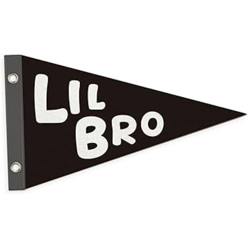 Kids Room Decor Pennant Banner Flags,Boys Room Wall Hanging Felt Banner,LiL Bro for Nursery Bedroom Homeschool,Reading Nook Decor Gift for Little Boys 7.4x14 Inch