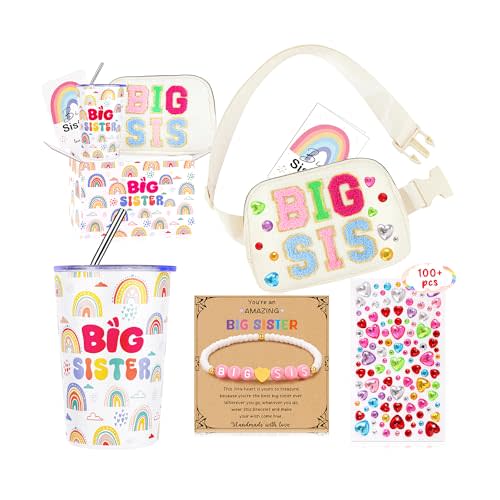 Big Sister Gifts for Girls, Big Sister Sis Gift Set of 5
