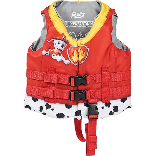 SwimWays Paw Patrol Swim Trainer Life Jacket, US Coast Guard Approved Life Vest Kids Swim Vest, Pool Floats & Life Jackets for Kids, Marshall