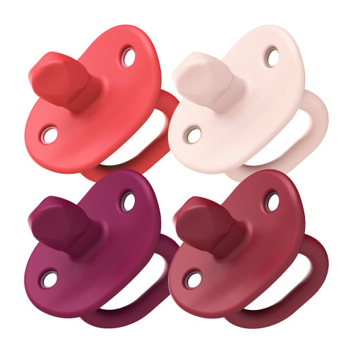 Boon® JEWL™ Orthodontic Silicone Pacifier - Stage 1 - Pink (4pk)