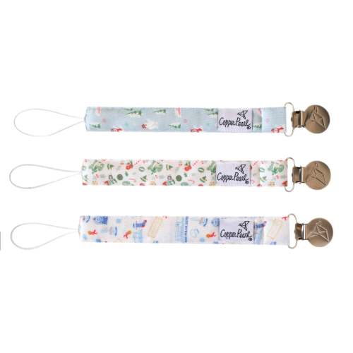 COPPER PEARL® Binky Clip Set CHRISTMAS CLASSICS