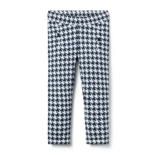 Girl Maritime Navy Houndstooth Gray Malin x Janie and Jack Houndstooth Pant by Janie and Jack