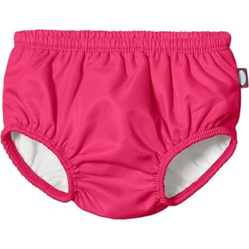 Made in USA Baby Girls and Boys Swim Diaper Cover Reusable Leakproof for Swimming Pool Lessons Beach, Hot Pink, 6-9 Months