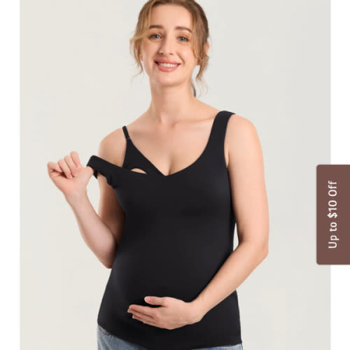 Natrelax® Nursing Crop Tank Top/ Hip Length