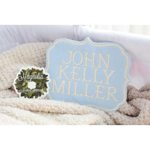 Baby Boys Monogrammed Bassinet Tag, Boys Monogram Bassinet Banner, Hospital Baby Islet Tag , Newborn Baby Banner, Baby Banner for Hospital