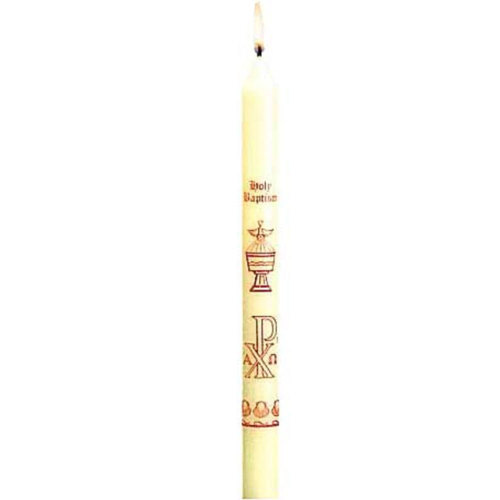 Baptismal Candle 9-3/4" x 7/8" (Holy Baptism) - Emkay