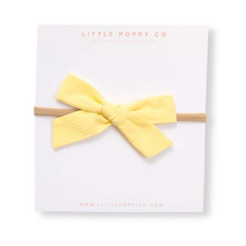 Sunshine Linen Headband Bow