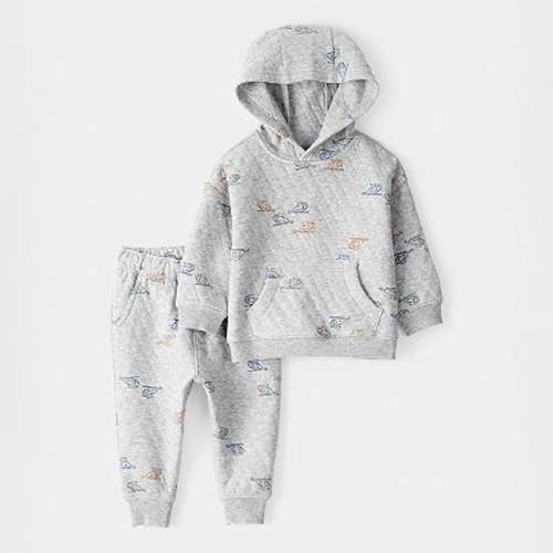 Baby Boy Carter's 2-Piece Helicopter Quilted Hoodie & Pant Set