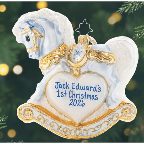 RADKO BABY'S FIRST CHRISTMAS FOAL PERSONALIZED