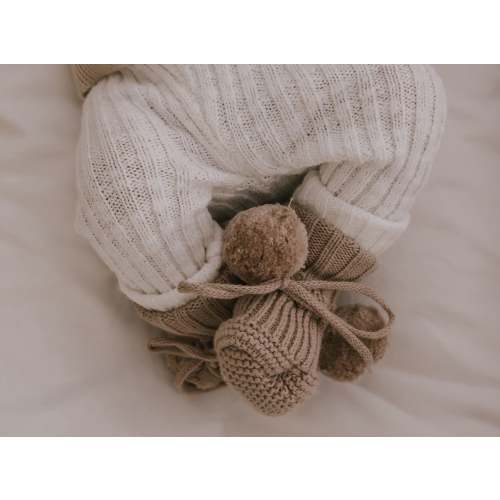 BOOTIES | POMPOM | TEDDY BROWN