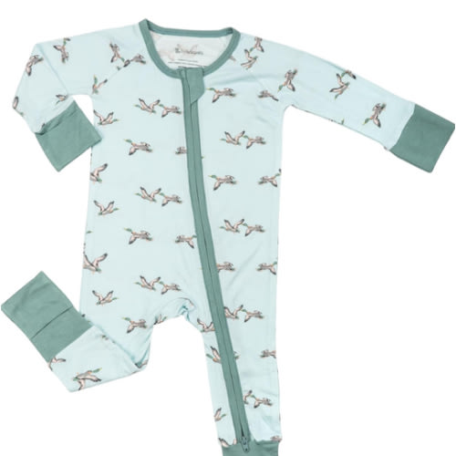 LollyBanks Baby Pajamas, 2-Way Zipper Romper, 95% Viscose Made from Bamboo and 5% Spandex, Baby Sleepers