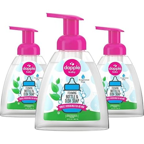 Dapple Baby - Fragrance-Free Foaming Bottle & Dish Soap - 13 fl oz (3 Pk)