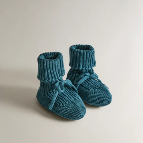 BABY KNIT BOOTIES - Blue | ZARA United States