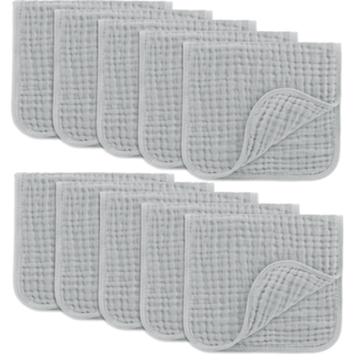 Muslin Burp Cloths - Pack of 10
