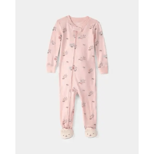 Baby Girl Easter Bunny 100% Cotton Snug Fit 1-Piece Pajama - Pink | Carter's
