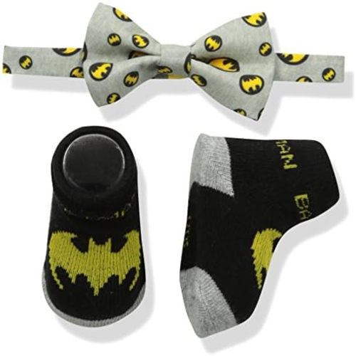 DC Comics baby-boys Superhero Bowtie & Sock Set