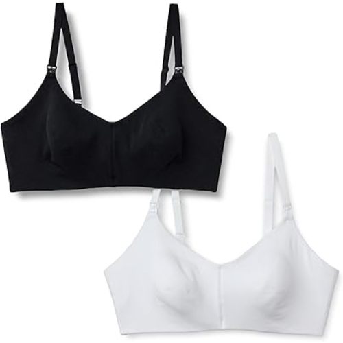 Amazon Essentials Women's Cotton Jersey Support Nursing Bra, Pack of 2