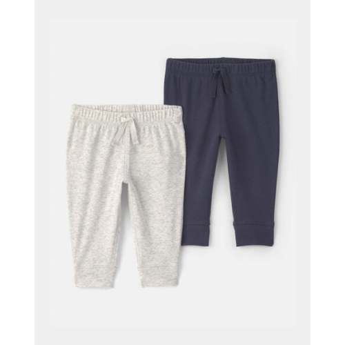 Baby 2-Pack Pull-On Pants - Navy/Grey | Carter's