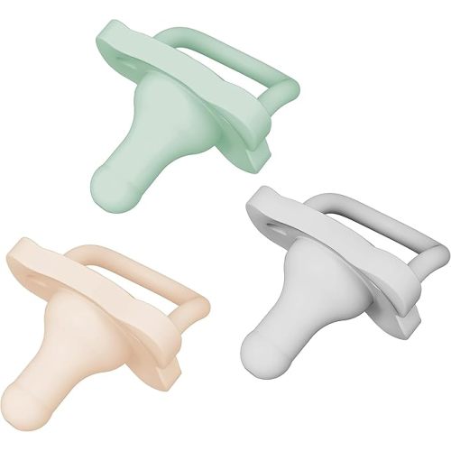 Dr. Brown’s HappyPaci 100% Silicone Pacifier 0-6m, BPA Free, Cool Gray, Green, Ecru 3-Pack