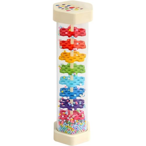 8.8" Rain Sticks for Kids,Wooden Rainmaker Montessori Toys for Baby 6-12 Months,Musical Toys Rattle Sensory Development, Rain Maker Toy Gifts for 6 7 8 9 12 Month Old Newborn Boys Girls Toddlers