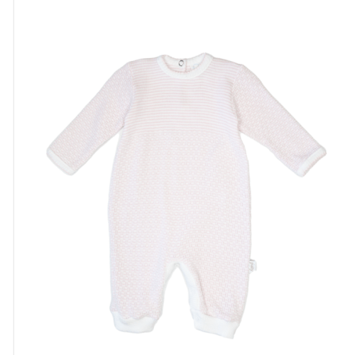 Paty, Inc. 266 l/s cuffed romper pink