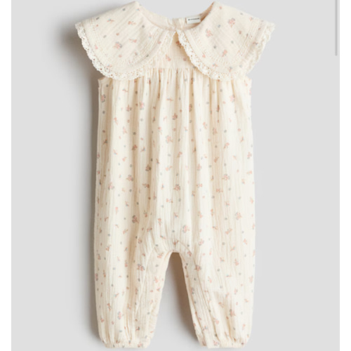COTTON MUSLIN ROMPER SUIT